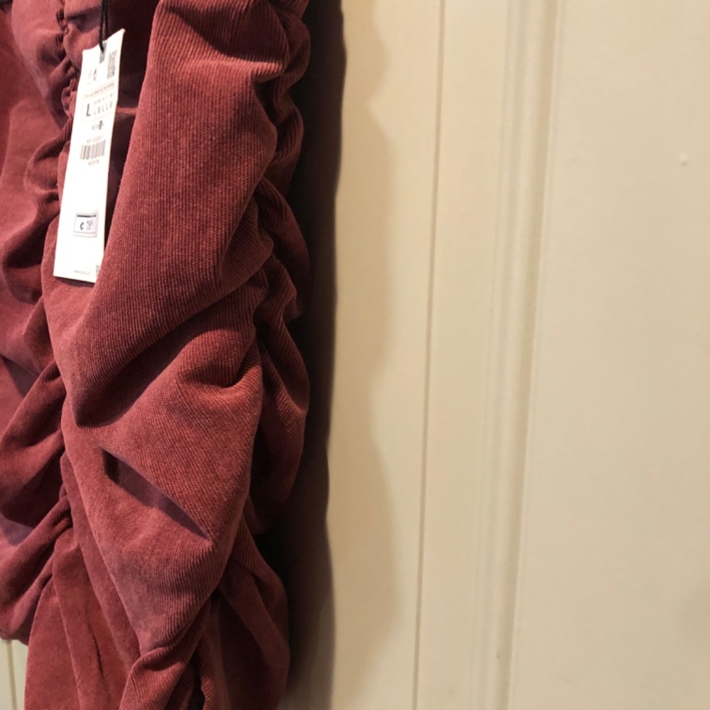 NWT ZARA RUCHED SKIRT SZ L - Picture 2 of 8